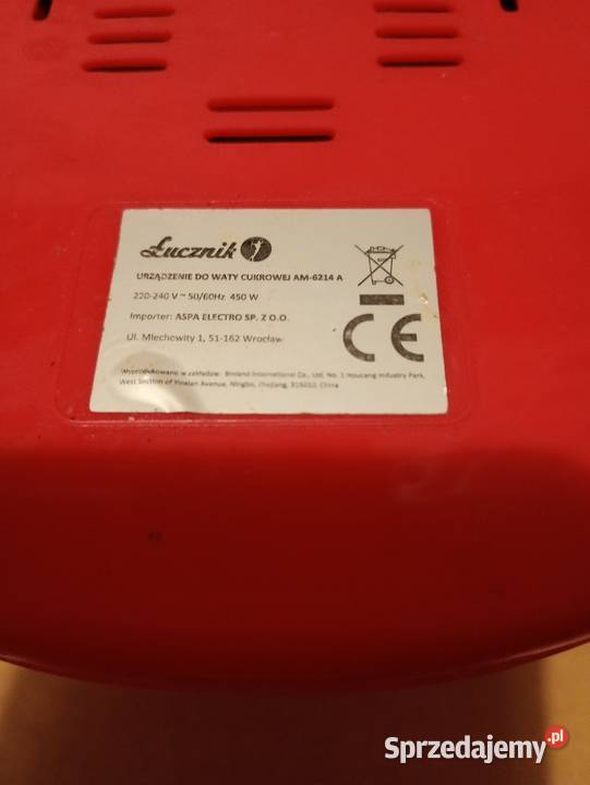Urządzenie do Waty Cukrowej Łucznik AM6214A spód Włocławek