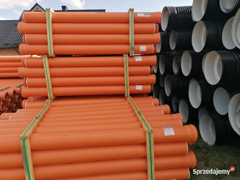 Rura kanalizacyjna SN8 pcv 110x32 oranż I Międzybórz
