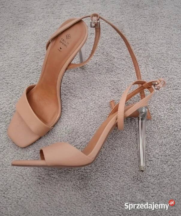 skórzane sandały nude rozmiar 37 Lublin