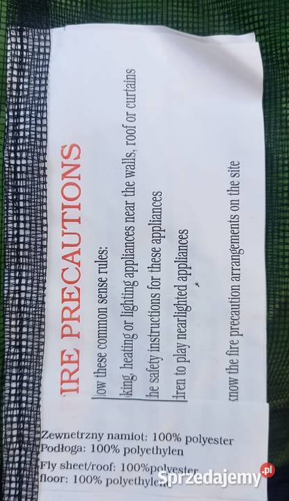 Namiot plażowy samorozkładający powłoka namiotu Małkinia Górna