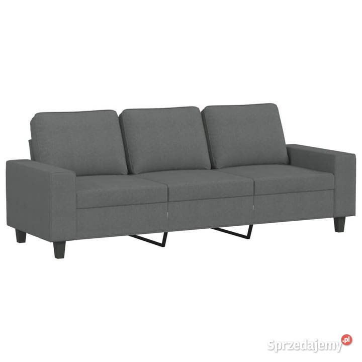 3osobowa sofa z podnóżkiem ciemnoszary 180