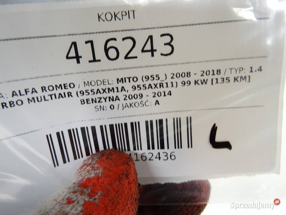 KOKPIT ALFA ALFA ROMEO MITO Hatchback 0818 osobowe Motoryzacja sprzedam