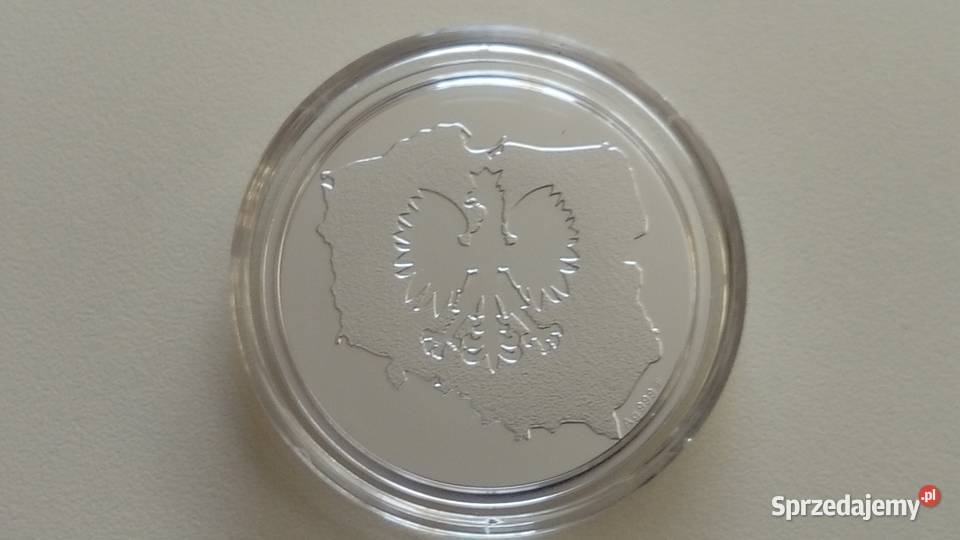 Srebrny numizmat 1055 rocznica chrztu Polski Mosina sprzedam