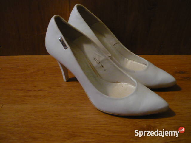 Buty białe na szpilce Myszków