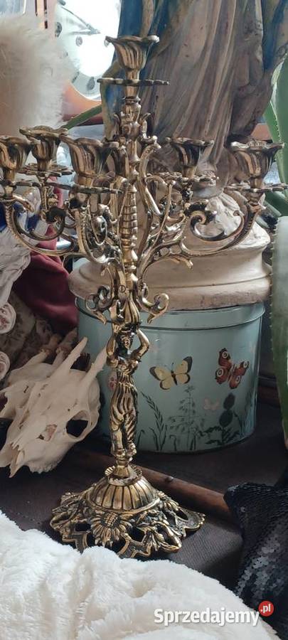 śWIECZNIK BAROKOWY 2 KILOGRAMY MOSIADZ FIGURA inny kolor Świeczniki wielkopolskie Poznań