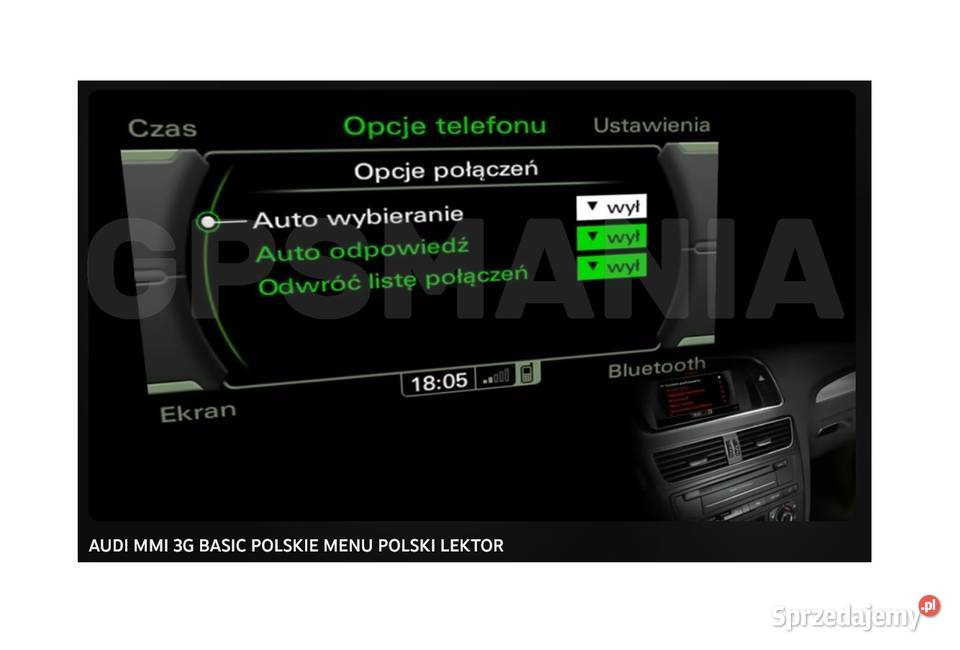 Polskie menu AUDI MMI 3G BASIC A4 A5 A6 A7 A8 Q5 Łódź