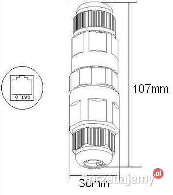 Mufa hermetyczna 2x RJ45 LAN IP68 złącze kabla Siemianowice Śląskie sprzedam