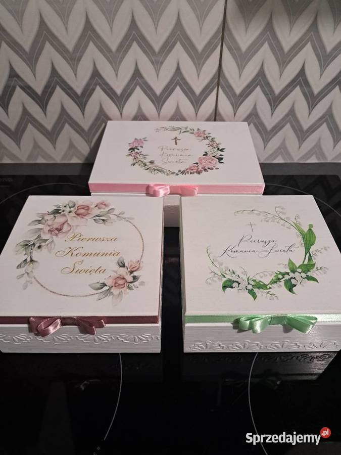 Szkatułka komunijna róże handmade opolskie Kędzierzyn-Koźle sprzedam