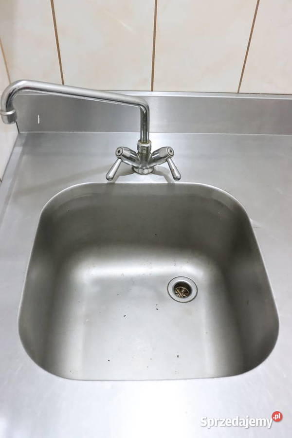 Zlew gastronomiczny podwójny baterie