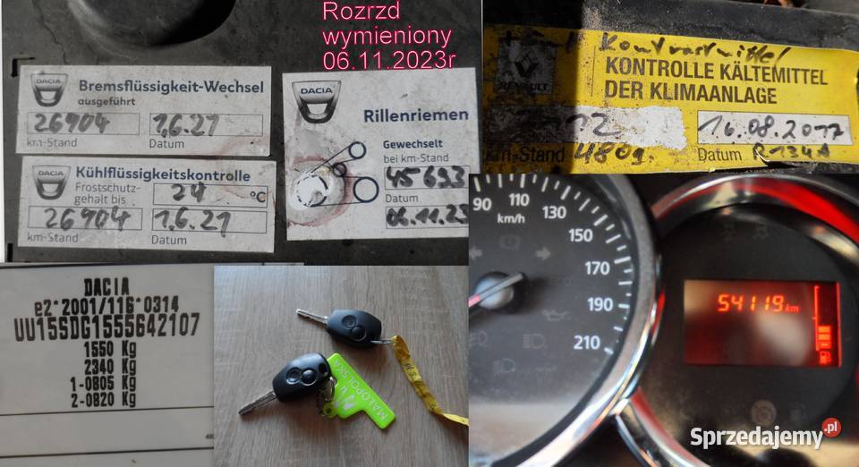 Dacia SANDERO 1090Przebieg 54 SerwisLPG Landi Nowe Brzesko