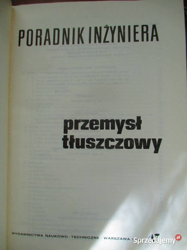 Poradnik inżyniera Przemysł Tłuszczowy przemysł Łódź