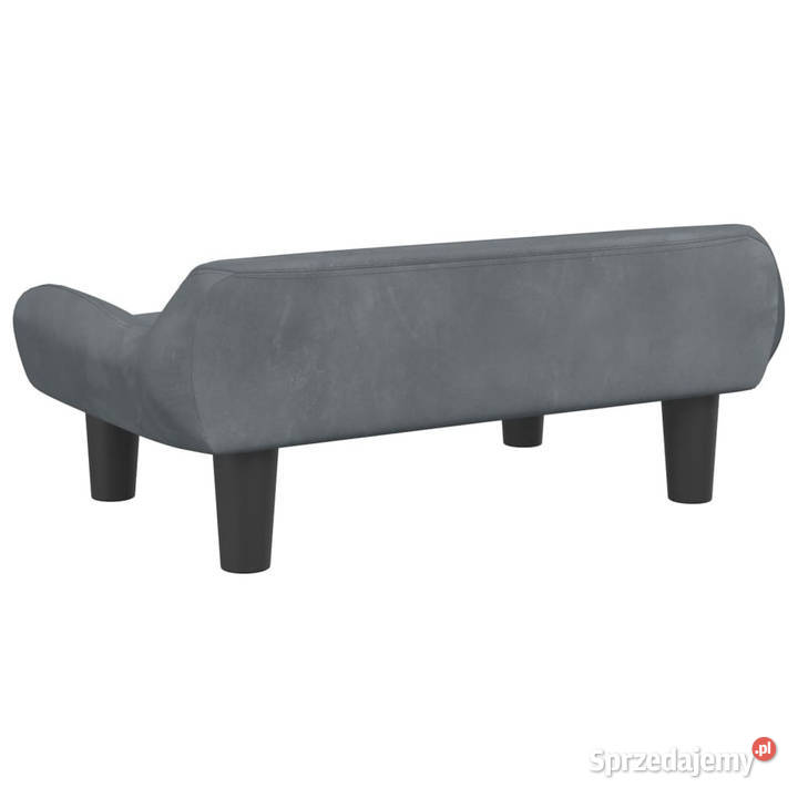 Sofa dzieci ciemnoszara 70x40x24 aksamit Warszawa sprzedam