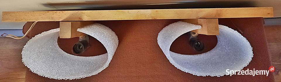 Kinkiet 2 x E 14 typ 12 Polam Piła z lat PRL Ostrów Wielkopolski