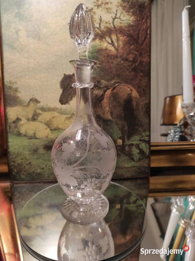BACCARAT Karafka kryształowa z grawerowaną łódzkie Pabianice