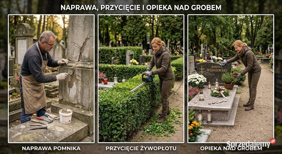 Sprzątanie grobów grobu Cmentarz Oleśnica Pozostałe dolnośląskie