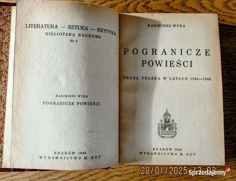 Pierwsze wydanie Pogranicza powieści KWyki sprzedam