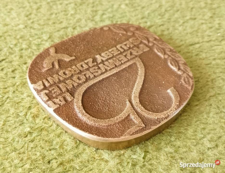 Medal mosiężny 25 lat Przemysłowej Służby śląskie Katowice