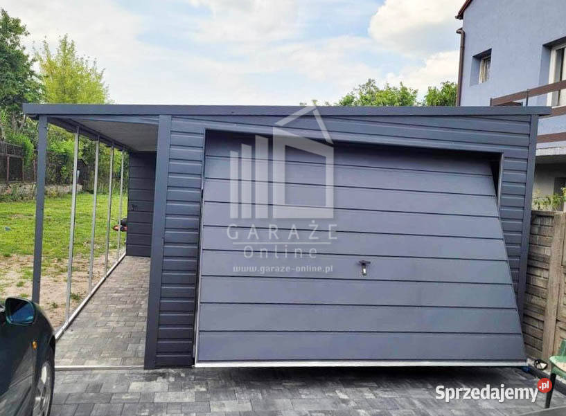 GARAZ BLASZANY 35 x 7 spad w bok Brama uchylna dolnośląskie Legnica