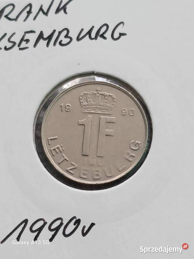 1 Frank Luksemburg 1990 r UNC