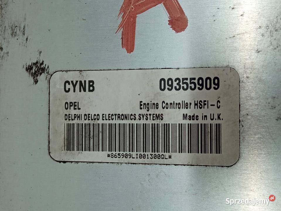 STEROWNIK SILNIKA 09355909 14 16V 89 Opel Astra Sterowniki sprzedam