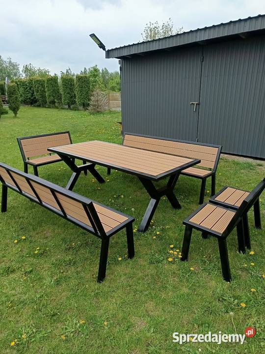 Meble ogrodowe stół ławka metal Libiszów sprzedam
