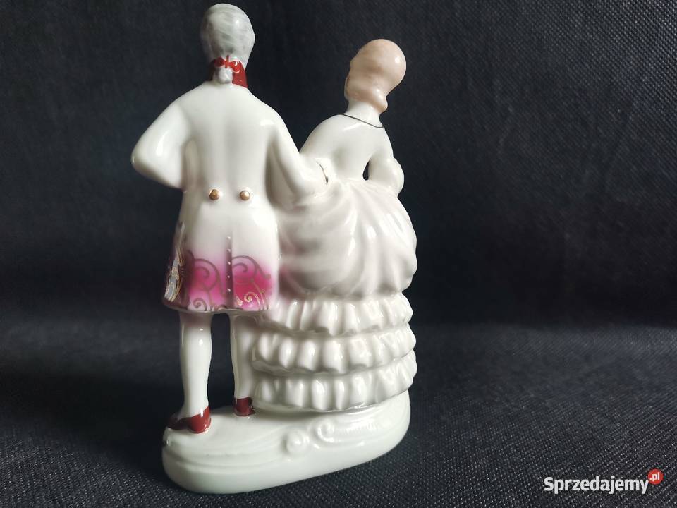 Stara figurka para Markiz i Markiza porcelana śląskie Katowice