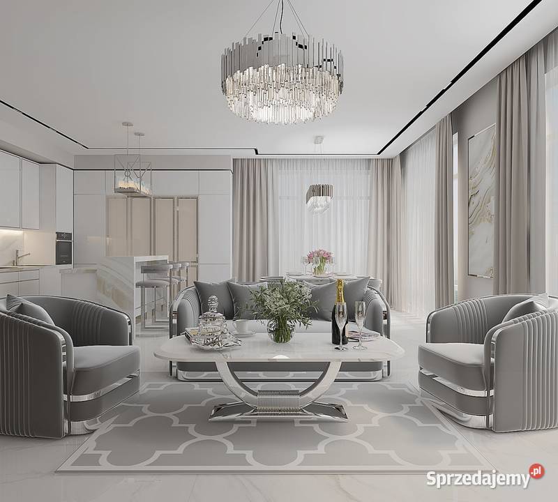 Nowoczesna sofa szara 3 osobowa srebrna kanapa Warszawa