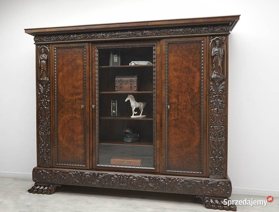 Antyczna biblioteka z lat 40tych renowacji Meble Jerka