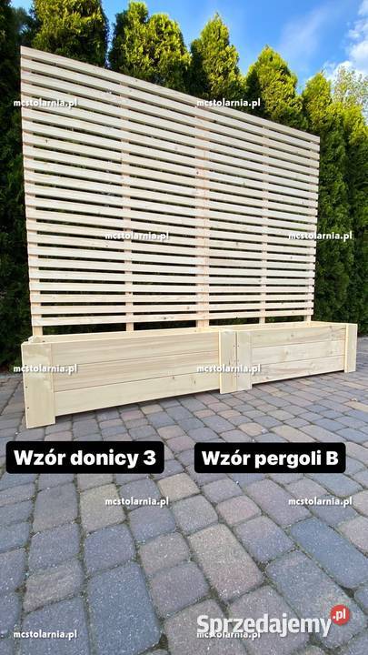 Donica z pergolą płot lamelowy ogrodzenie z Płock