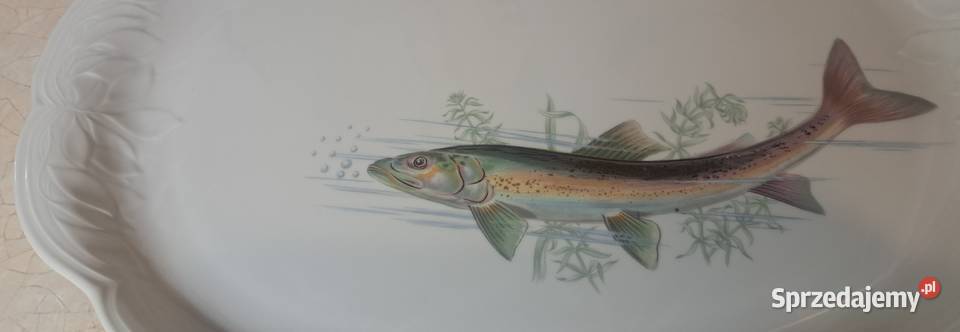piękny duży porcelanowy półmisek patera na rybę Pozostałe Warszawa