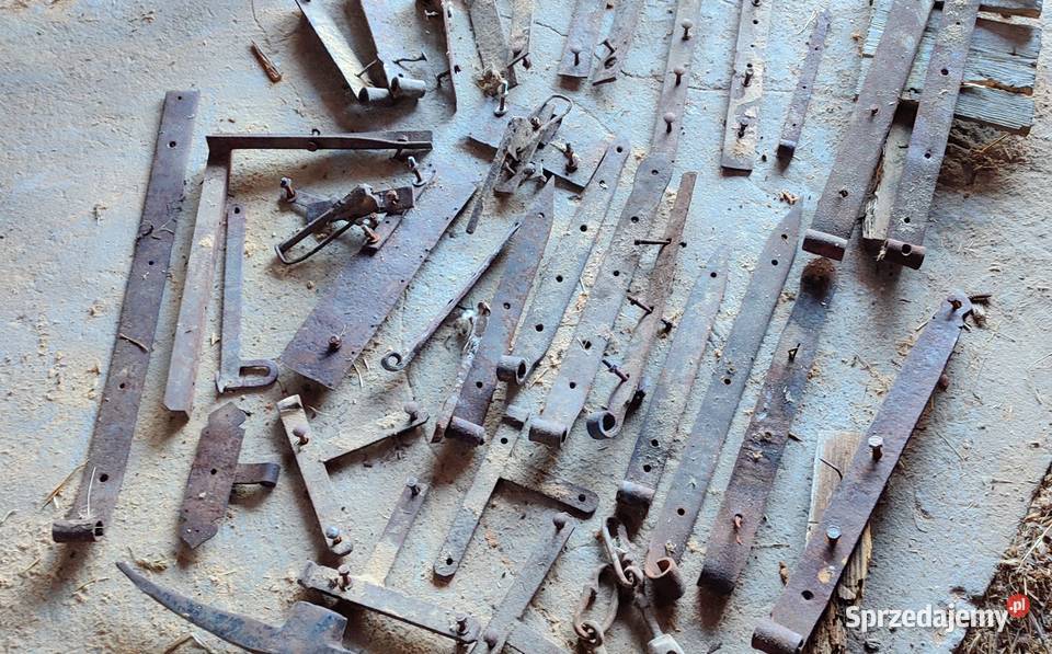 Zawiasy żelazne kute duże