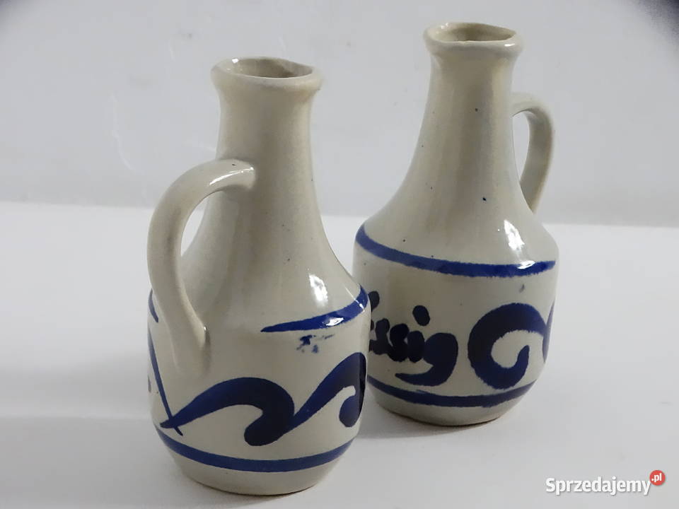 Komplet Ceramicznych Dzbanków na Olej i Ocet Biłgoraj