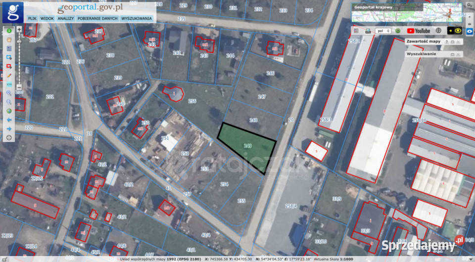 Sprzedaż działki 935m Bożepole Małe pomorskie