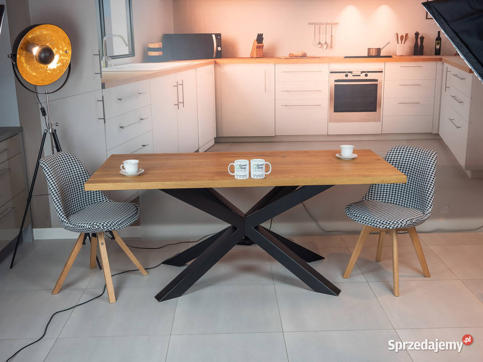 Stół dębowy Green Step 160220 stalowa noga pająk Tczew