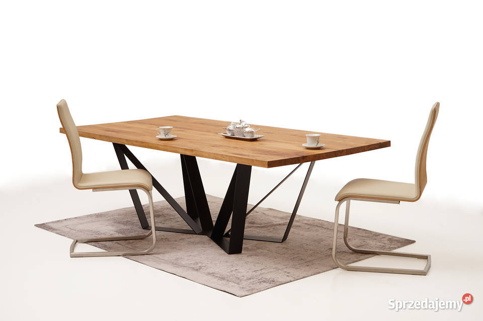 Lite Drewno 160x90 DĄB Olejowany Stopa Stal 160cm śląskie Woźniki