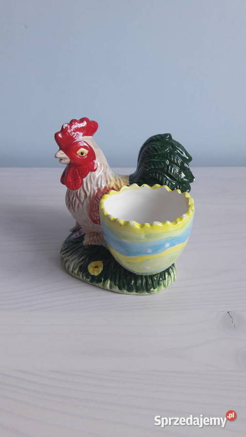 Ceramiczna ozdoba w kształcie kurczaka Głuchołazy