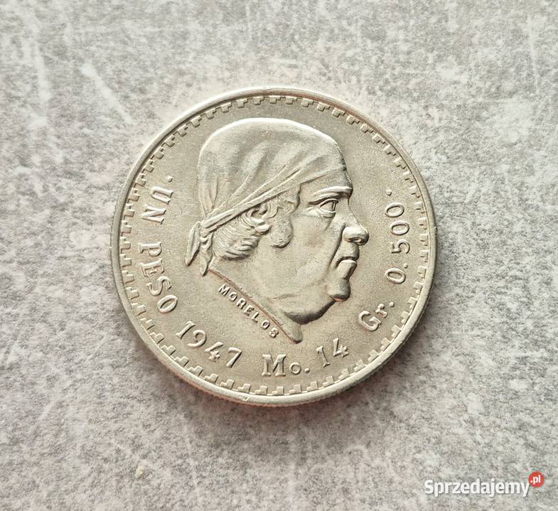 442 MEKSYK srebro 1 Peso 1947 r sprzedam