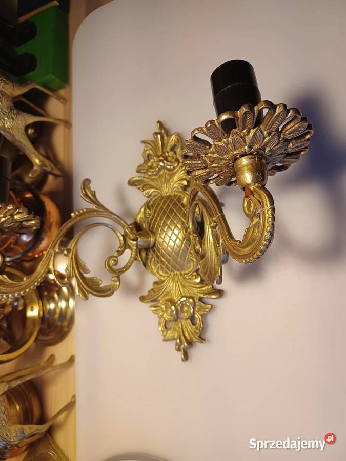 Piękny kinkiet mosiężny sprzedam