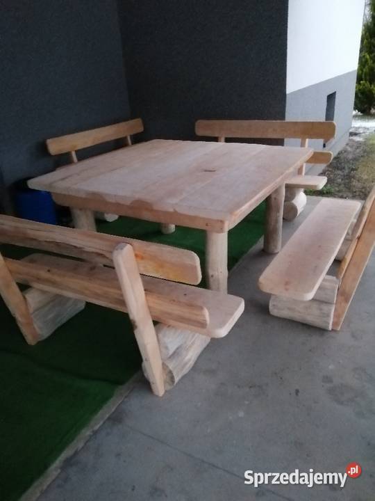 Meble ogrodowe drewno olchowe śląskie