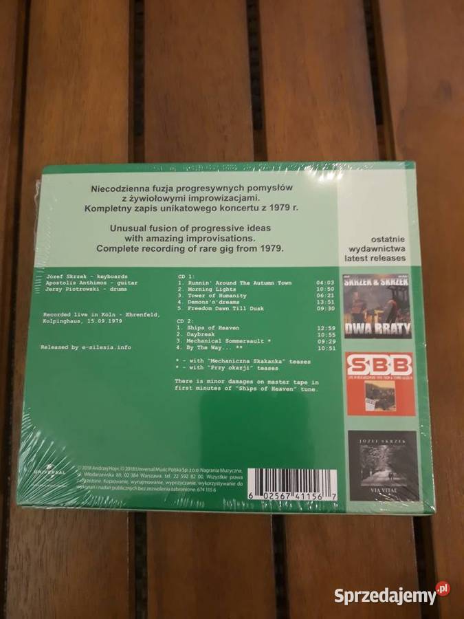 Zapomniane koncerty SBB Live in Koeln 1979 CD Rzeszów