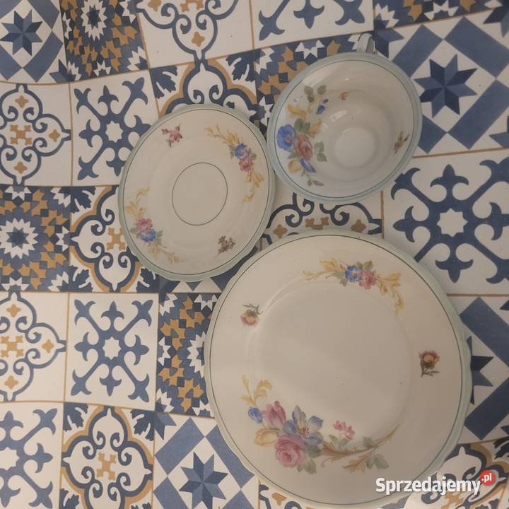 Zestaw herbaciany Porcelana i szkło Wałbrzych