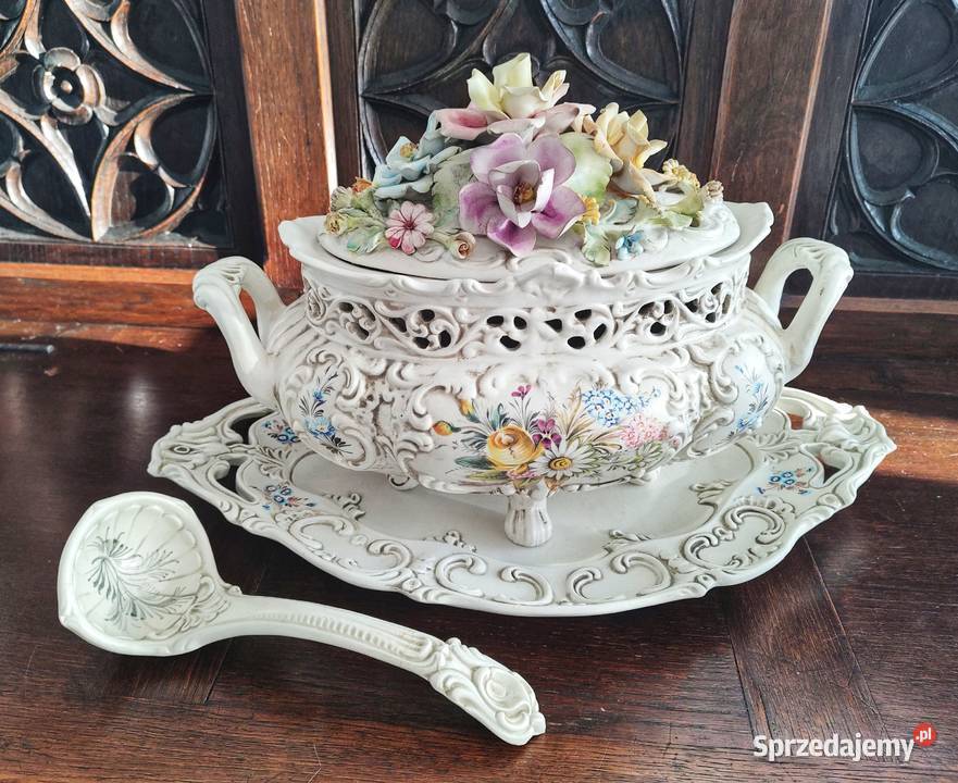 Waza Bassano w komplecie z tacą i chochlą Grodzisk Mazowiecki