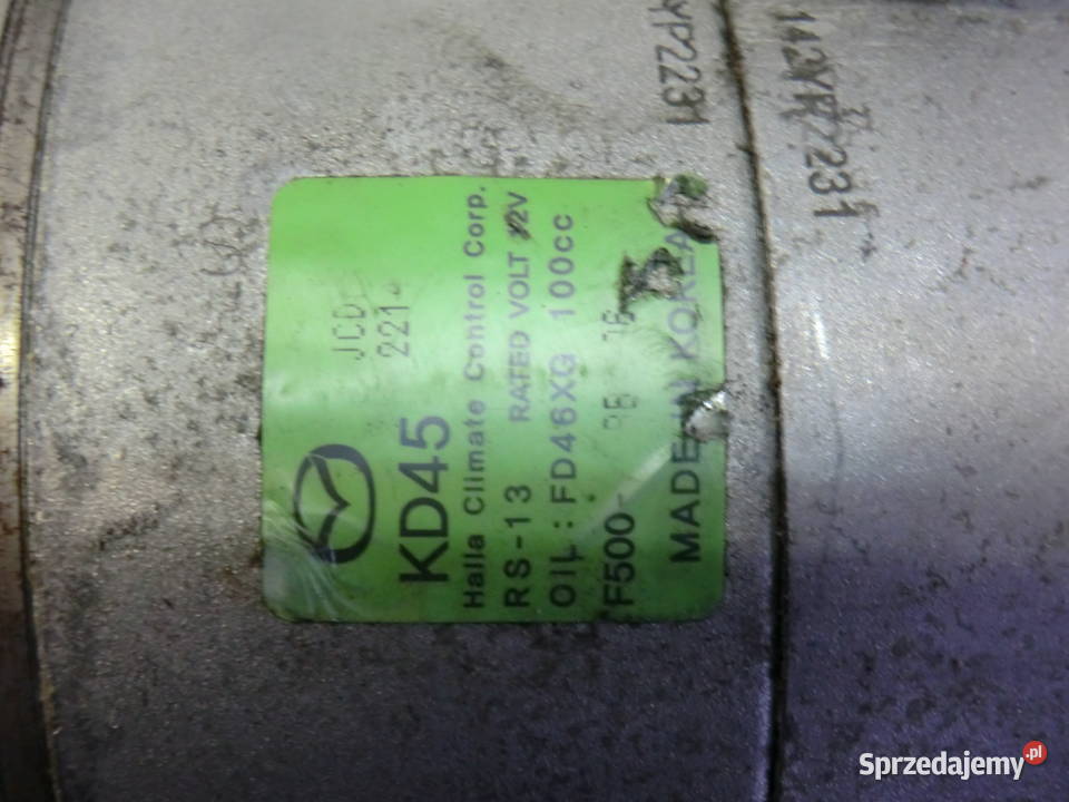 MAZDA3 SPRĘŻARKA KLIMATYZACJI KD45 osobowe Krzeszowice sprzedam