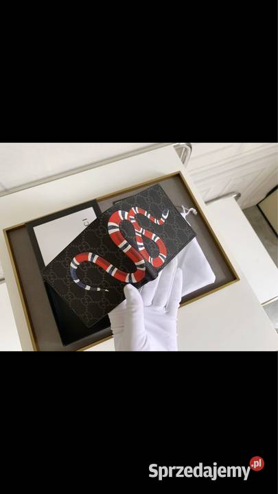 Portfel gucci z wężem pudełko płótno łódzkie Łódź