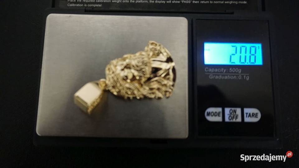 ZŁOTY WISIOREK ZAWIESZKA GŁOWA 21G złoto Warszawa