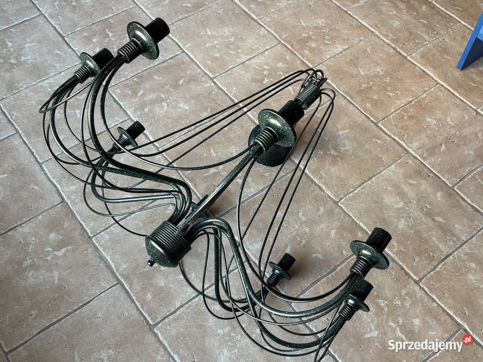 Lampa Żyrandol wiszący czarny w stylu Lampy wiszące śląskie Bytom sprzedam