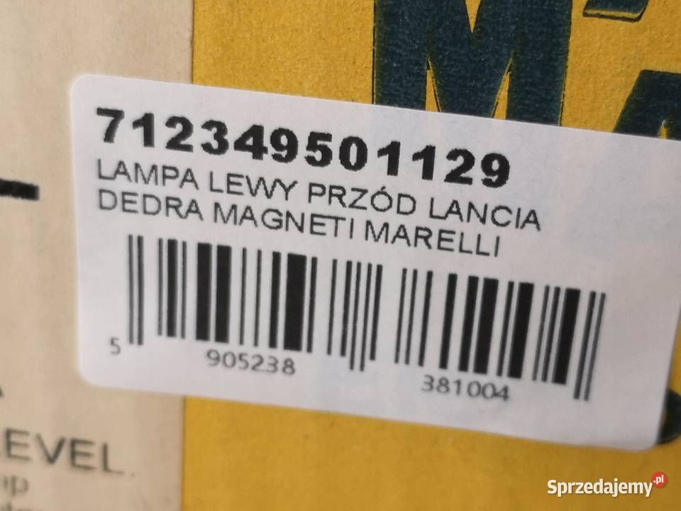 LAMPA LEWY PRZÓD LANCIA DEDRA 19941999 MAGNETI sprzedam
