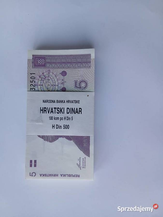 5 dinara Chorwacja paczka bankowa Katowice