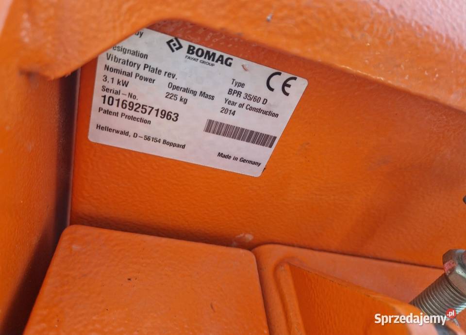 Zagęszczarka rewersyjna
Bomag BPR 3560 D dolnośląskie Milicz