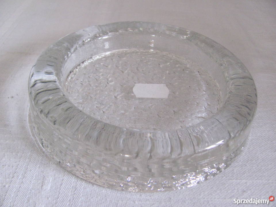 szklana ciężka popielnica 16 średnicy Ceramika i szkło Zamość